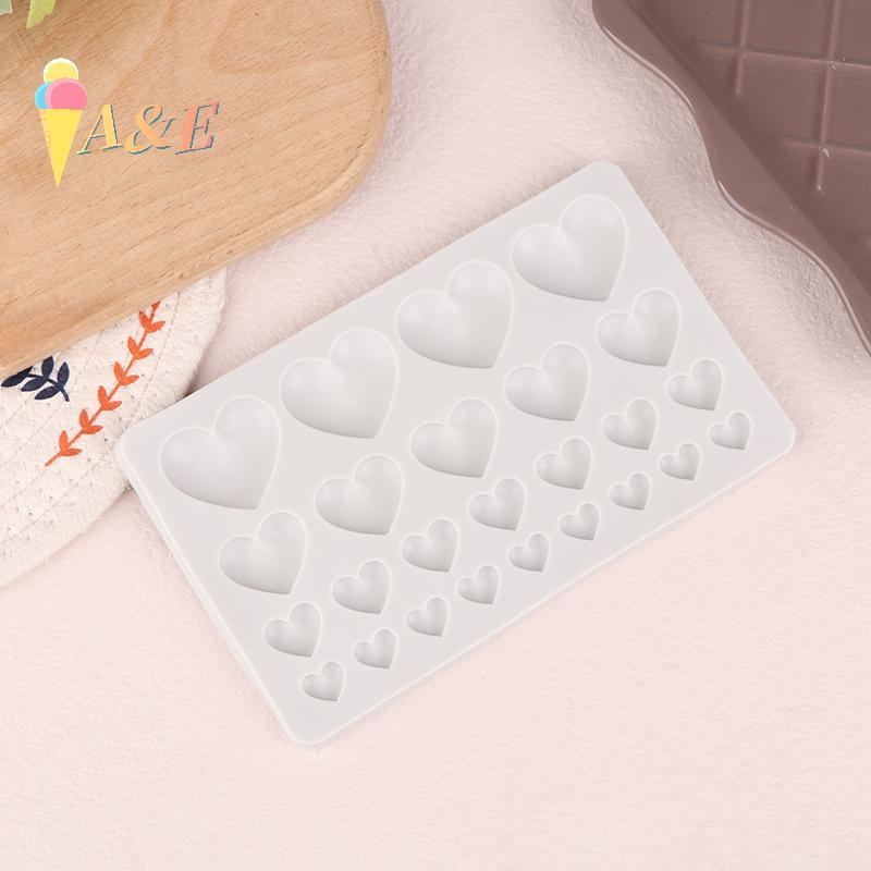 [QIMO] 25 Cavity Love แม่พิมพ์ซิลิโคน DIY แม่พิมพ์เค้กรูปหัวใจ Pastry Fondant ช็อกโกแลตเค้กตกแต่งเครื่องมืออุปกรณ์เบเกอรี่เรซิ่น Mould