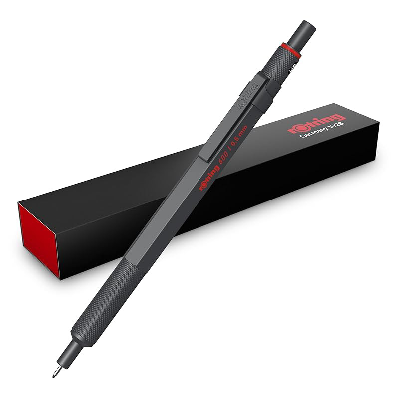 Rotring 600 dark stone sharp pencil 0.5mm in a gift box.