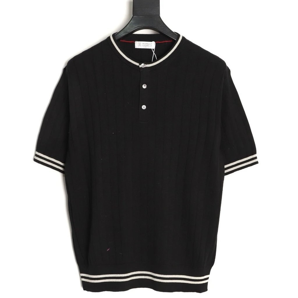 เสื้อยืดถักแขนสั้นคอกลม BRUNELLO CUCINELLI
