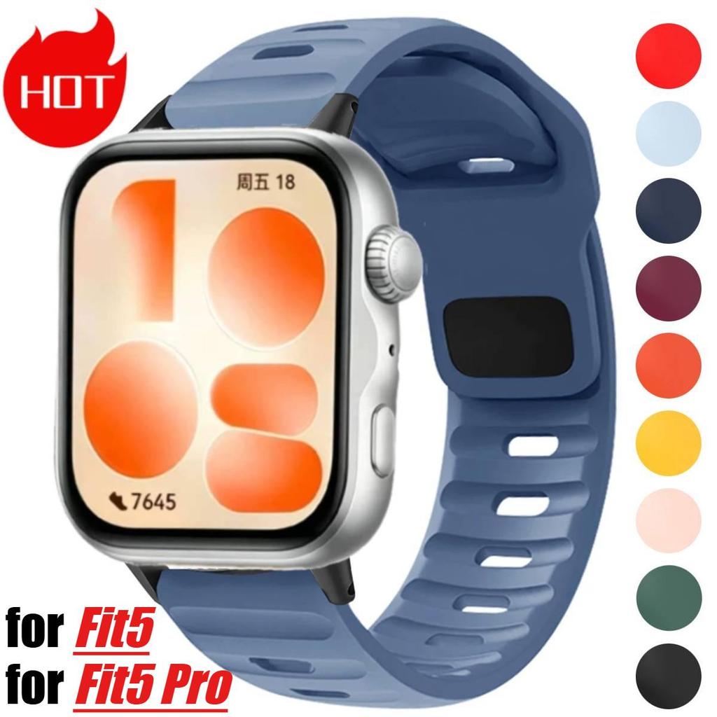 ซิลิโคนกีฬาสําหรับ Huawei Fit5 Fit 5 Pro นาฬิกา Fit 4 Fit 4Pro Watchband เปลี่ยนสายรัดข้อมือระบายอากาศสําหรับ Huawei นาฬิกา Fit 3 สร้อยข้อมือ Correa ราคา ถูกที่สุด ดีลบีเคเค