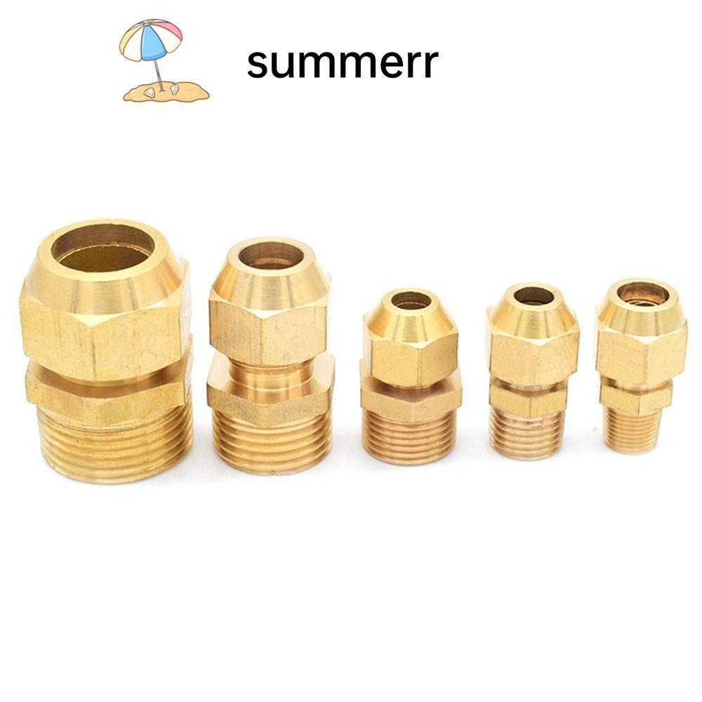 SUMMERR ท่อ Barb, F/M 1/8" 1/4 "3/8" 1/2 "ท่อ Joint, ทนทานชาย/หญิงด้ายทองเหลืองท่อ Fitting OD 6-10 ม