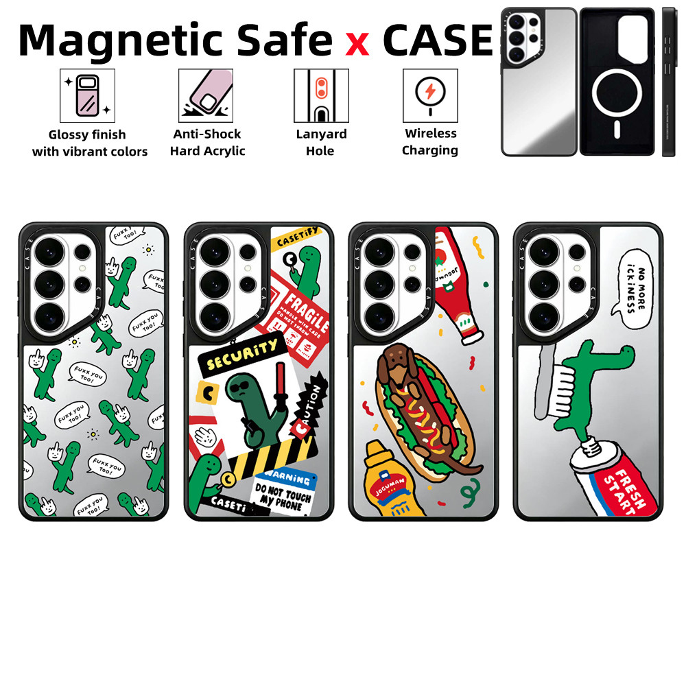 Suitable for Samsung Galaxy S26 S25 S24 S23 S22 Ultra Plusเคสโทรศัพท์JOGUMANCASEกระจกแม่เหล็กปลอดภัยปลอกกันกระแทกต้านทานฝาครอบป้องกัน