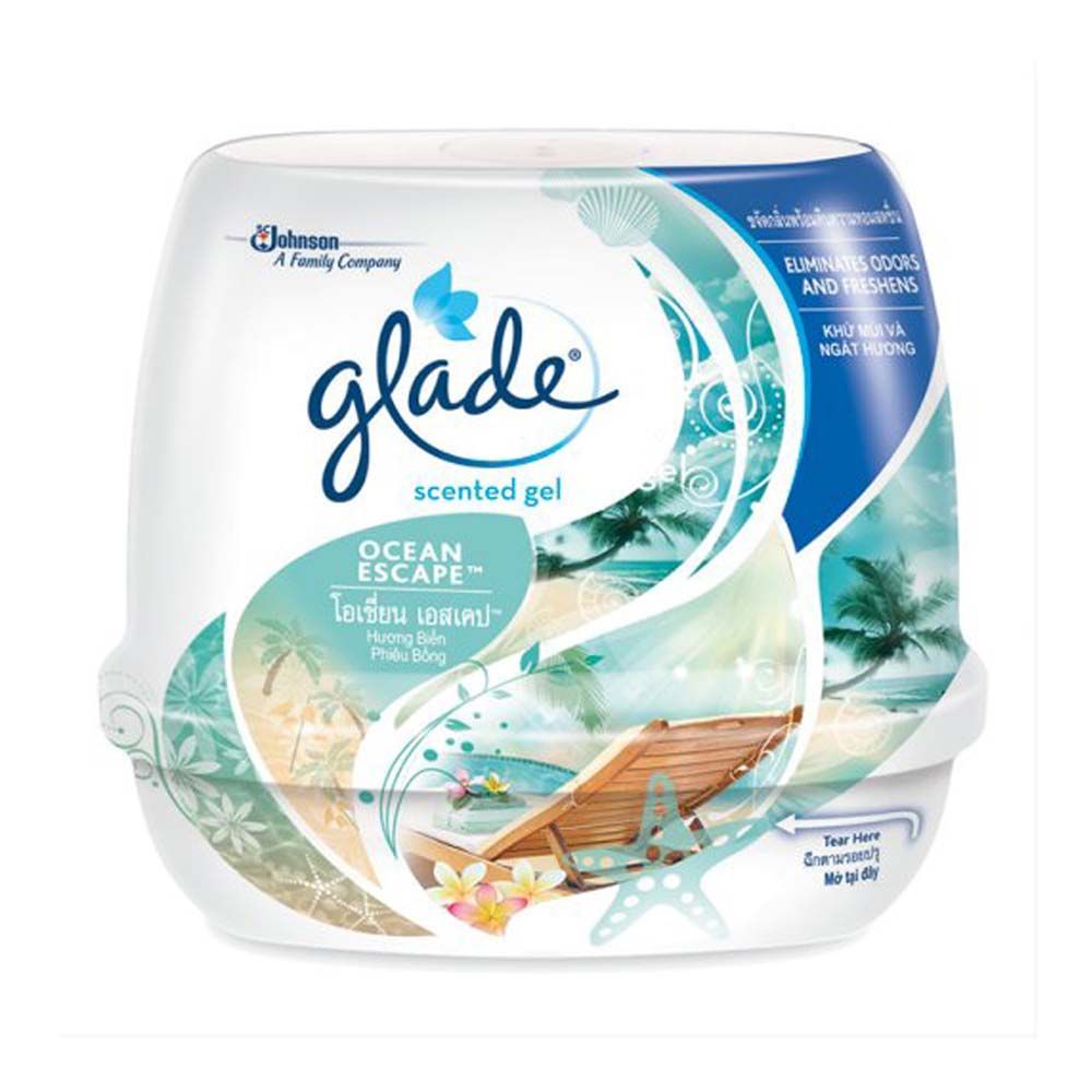 [สินค้าส่งด่วน] เกลดเซ็นท์เต็ดเจลโอเชี่ยนเอสเคป180ก GLADE SCENTED GEL OCEAN ESCAPE180G