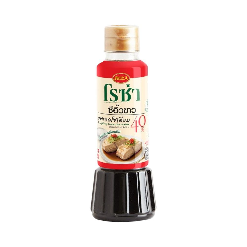 [สินค้าส่งด่วน] โรซ่า ซีอิ๊วขาว สูตรลดโซเดียม40% 200มล ROZA LIGHT SOY SAUCE 200ML.