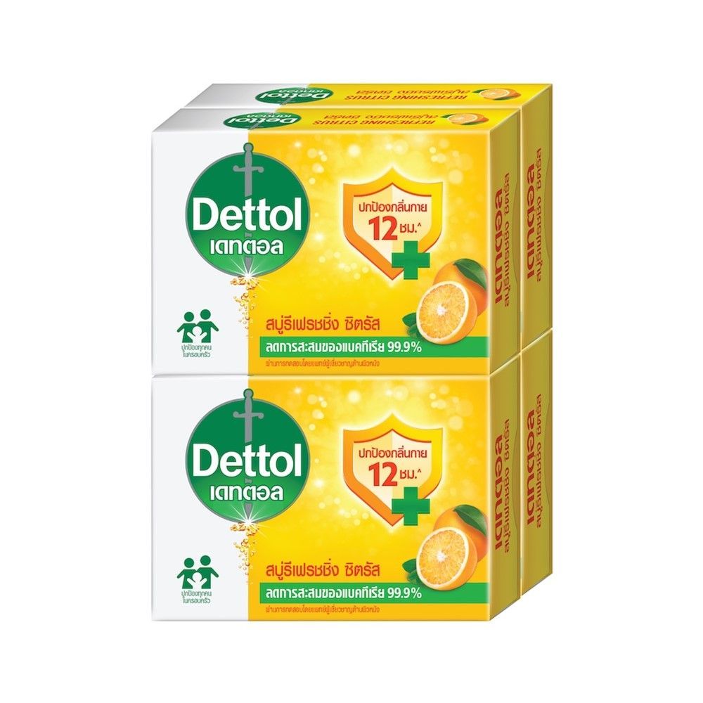 [สินค้าส่งด่วน] เดทตอลสบู่ก้อนรีเฟรชชิ่ง 60กรัมX4 DETTOL BAR SOAP REFRESHING 60G.X4