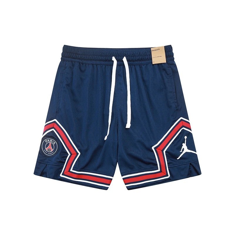 Jordan jordan Air jordan Paris Saint-Germain กางเกงขาสั้นเข่ากางเกง Quick-Drying ตาข่ายลําลองหลวมวิ่