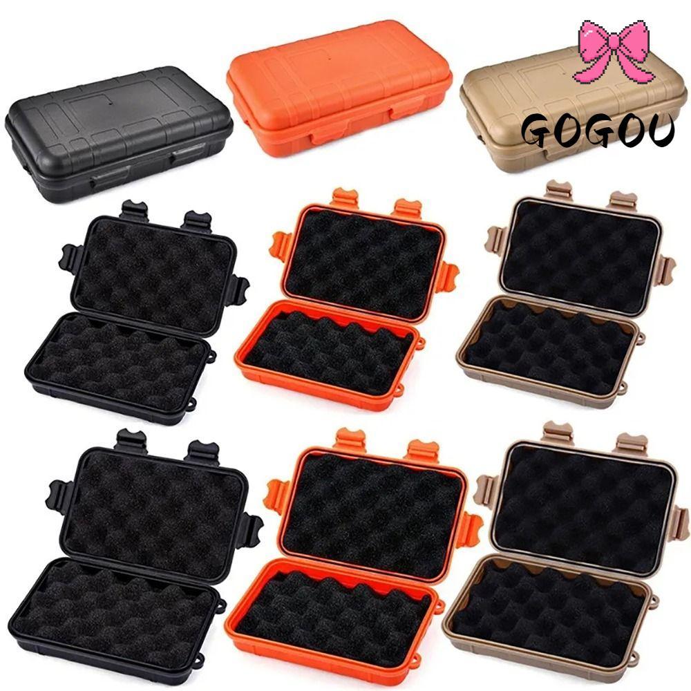 GOGOU 1 ชิ้นกล่องเก็บของสําหรับเดินทาง,กล่องพลาสติกขนาด S/M/L,กันน้ําปิดผนึกภาชนะตั้งแคมป์กลางแจ้ง