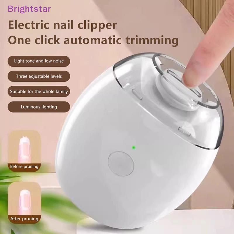 Brightstar ไฟฟ้าอัตโนมัติ Nail Clipper สําหรับผู้ใหญ่เด็ก Finger Toe กรรไกร Pedicure เครื่องตัดเล็บ Sharpener