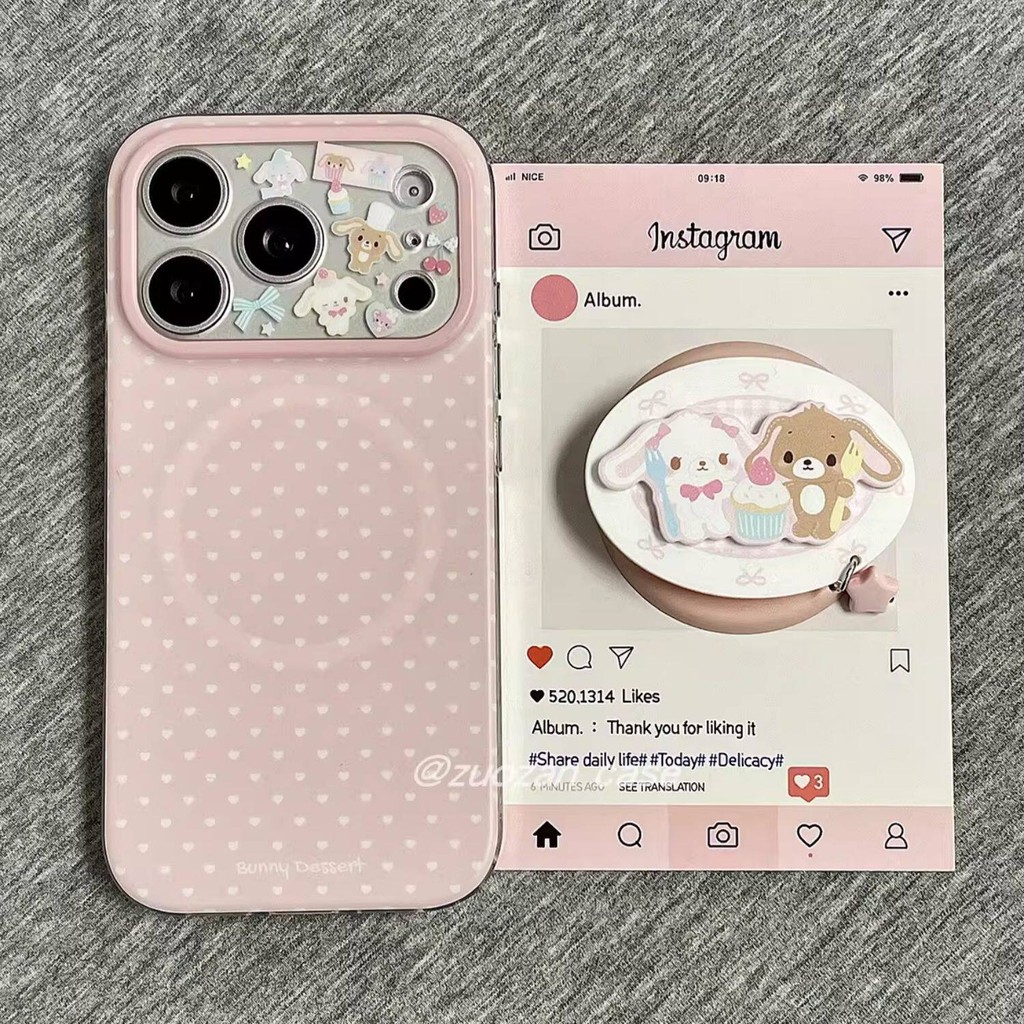 เคส honor magic 7 pro honor magic 7 pro case ขนมกระต่ายจี้วงเล็บแม่เหล็กเหมาะสําหรับ X9D Glory Power