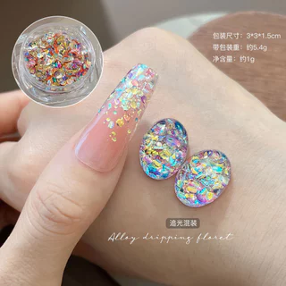 Chasing Sequins อุปกรณ์แต่งเล็บชนิดบรรจุกล่อง High Flash Magic Sequins All-Match เล็บ DIY Glitter ตกแต่งเล็บ