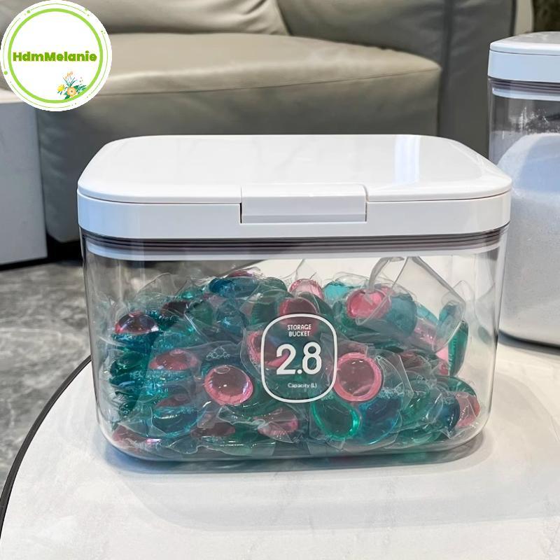HDMM Laundry Pod Container, Laundry Pod Holder, Sealed And Automatic Pop-Up, Large Capacity Laundry 