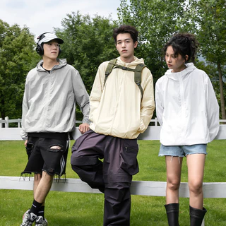 YOOSTRY เสื้อกันแดดผู้ชาย UPF100+ กันUVสูง ระบายอากาศดี มีฮู้ด ไซซ์ M-4XL