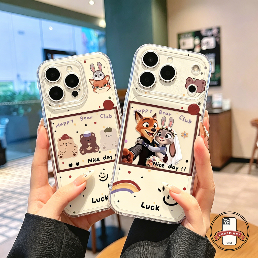 เคสใสนุ่ม ลายสุนัขจิ้งจอกกระต่าย คู่รักVivo Y19S Pro Y18 Y29 Y29S Y28 Y17s Y04 Y35 Y17 Y11 Y02 Y15S Y02s Y03 Y36 V50 V60