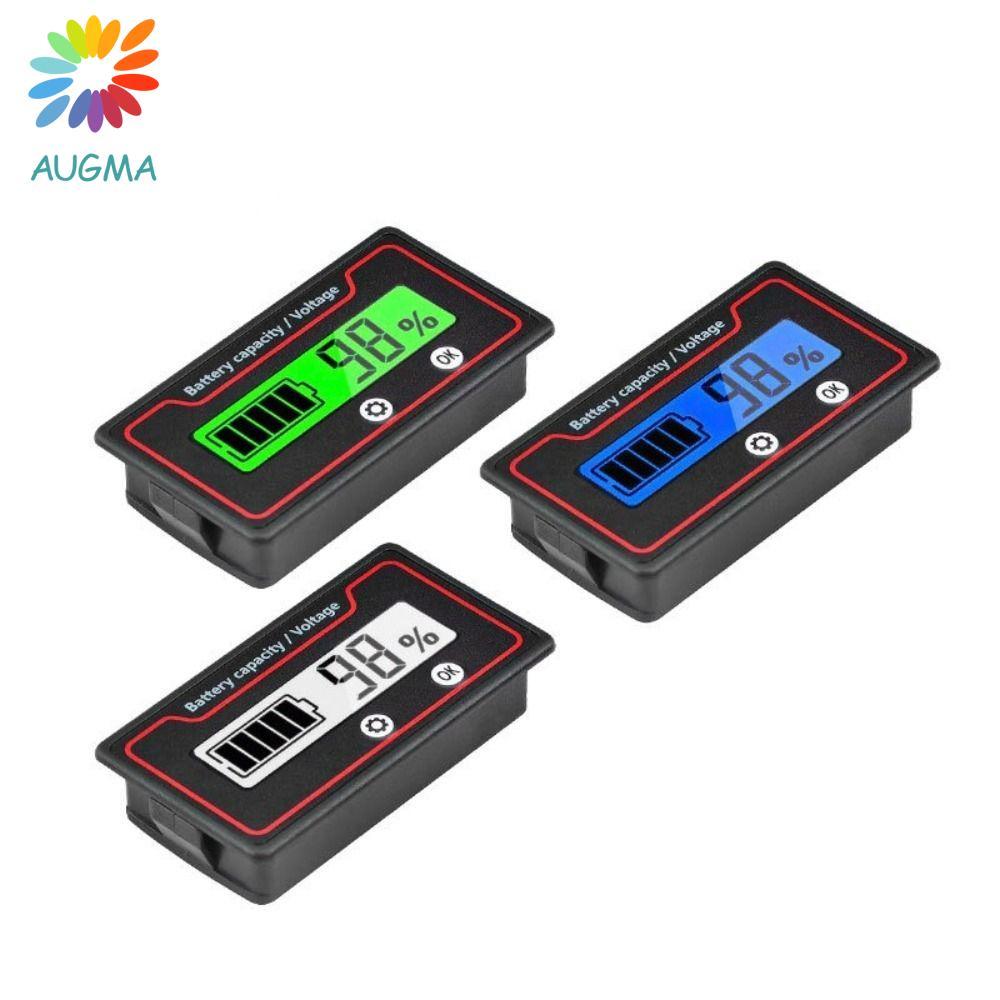 AUGMA ตัวบ่งชี้ความจุแบตเตอรี่, 9-120V Universal Battery Voltmeter Tester Meter, ทนทาน LED Digital P