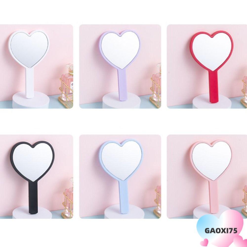 GOXI75 กระจกแต่งหน้าเครื่องมือแต่งหน้าขนาดกะทัดรัดน่ารัก SPA Salon พร้อมที่จับกระจกเครื่องสําอาง