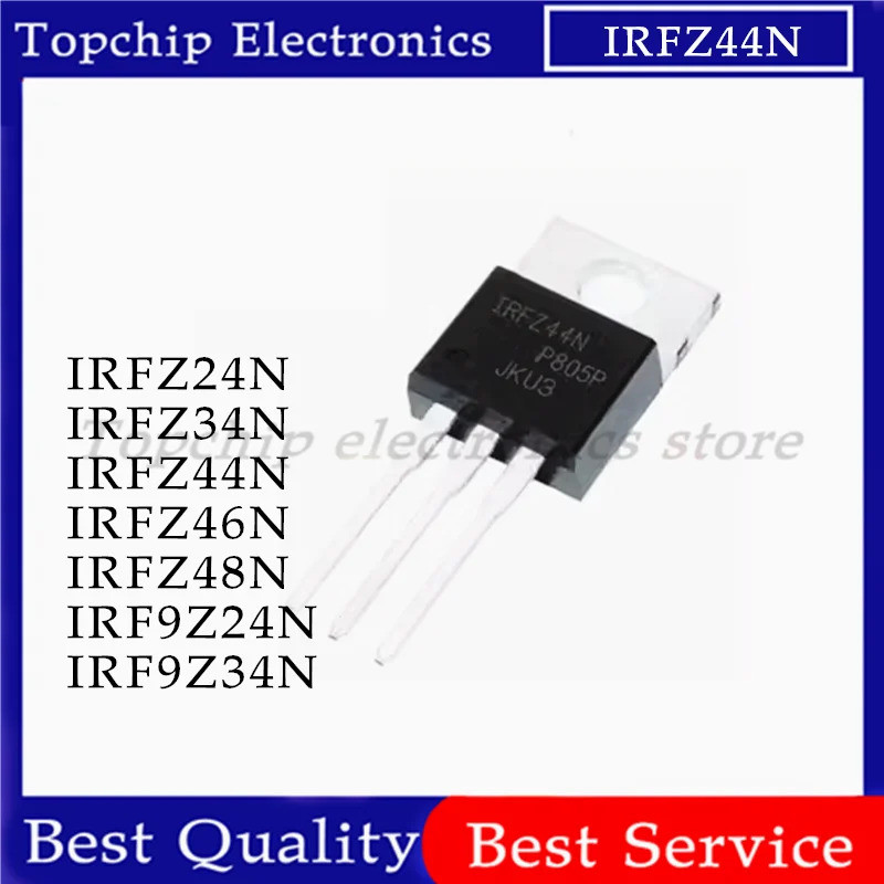 5 ชิ้น IRFZ44N IRFZ44NPBF TO-220 IRFZ44N IRFZ24N IRFZ34N IRFZ46N IRFZ48N IRF9Z24N IRF9Z34N Field Eff
