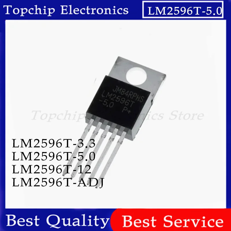 5PCS LM2596T-5.0 TO220-5 LM2596T TO-220 LM2596-5.0 LM2596T-3.3 LM2596-3.3 LM2596T-12 LM2596T-ADJ ทรา