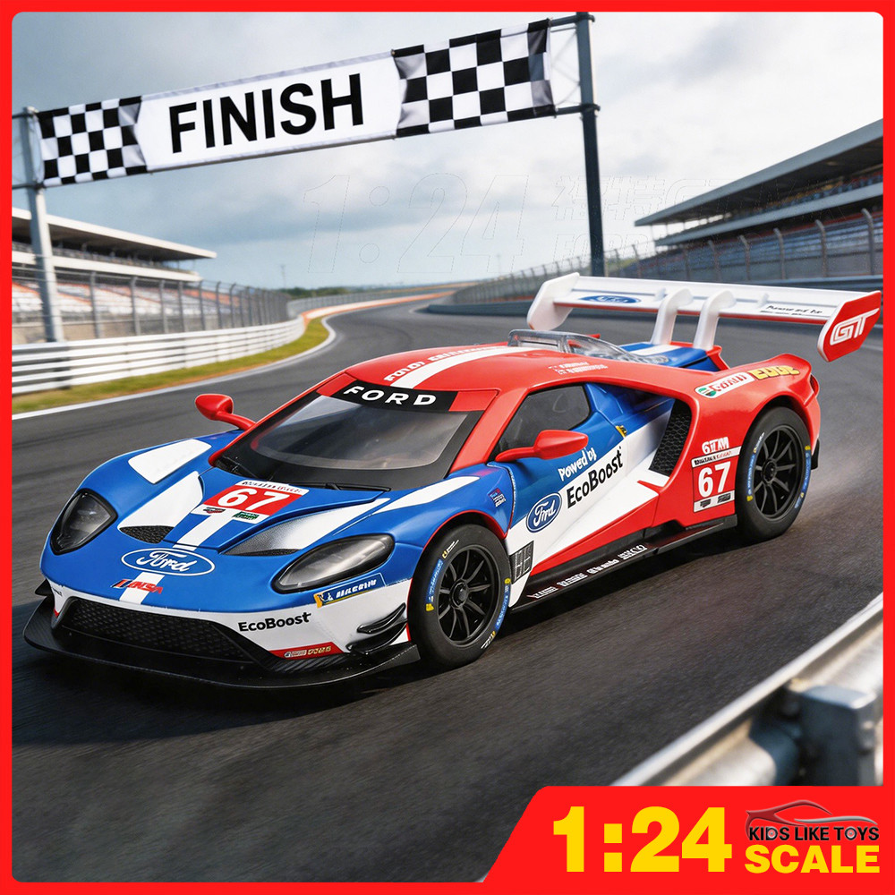KLT 1:24 Ford GT MK Diecast รุ่นรถโลหะผสมรถของเล่นคอลเลกชันของขวัญสําหรับเด็กเด็กผู้หญิง
