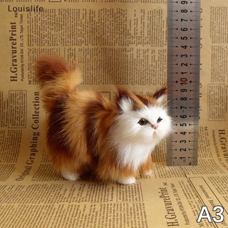 น่ารักจําลองของเล่นตุ๊กตานุ่มยัดไส้ลูกแมวรุ่นปลอมจริงสัตว์สําหรับเด็กสาววันเกิดของขวัญวันวาเลนไทน์