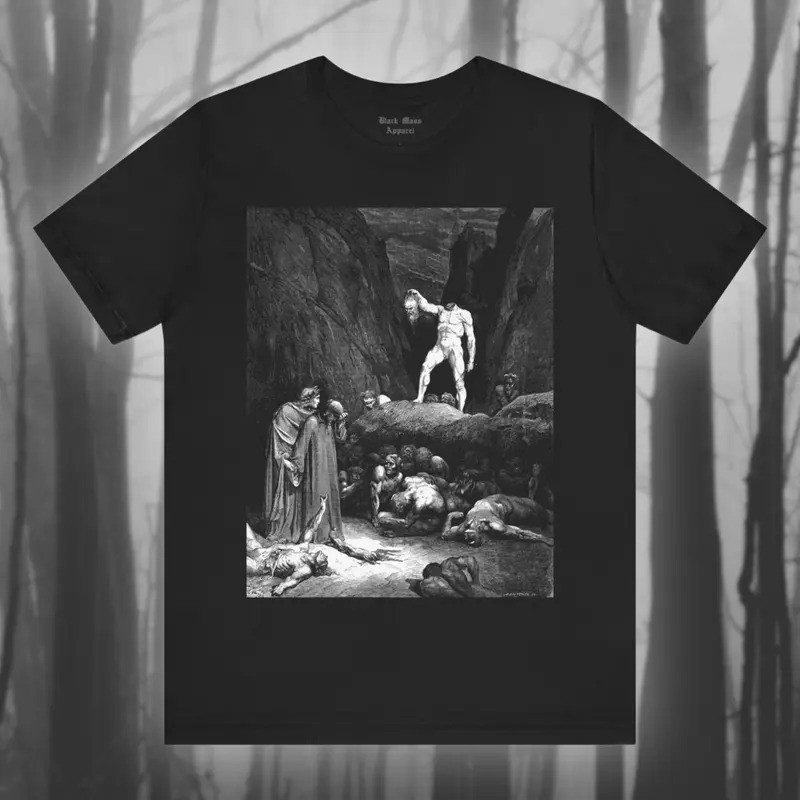 เสื้อยืด Dantes Hellshirt Berran De Bern Gustave Dore เสื้อยืด Bookworm เสื้อยืดสไตล์คลาสสิกวรรณกรรม