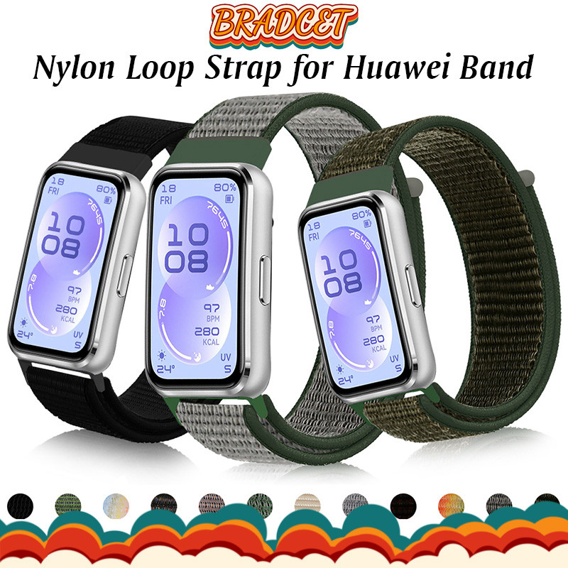สายรัดแบบลูปไนลอน for Huawei Band 11 11 Pro/10 9 8 NFC/7 อุปกรณ์เสริมสายรัดกีฬาแบบปรับได้สำหรับเปลี่ยนใหม่