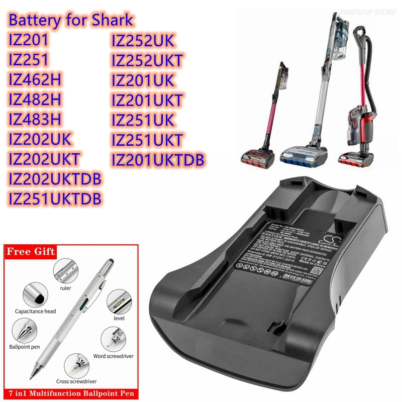 CS แบตเตอรี่ XSBT700,XSBT700EU,XSBT750,XSBT750EU สําหรับ Shark IZ201,IZ251,IZ462H,IZ483H,IZ202UKT,IZ
