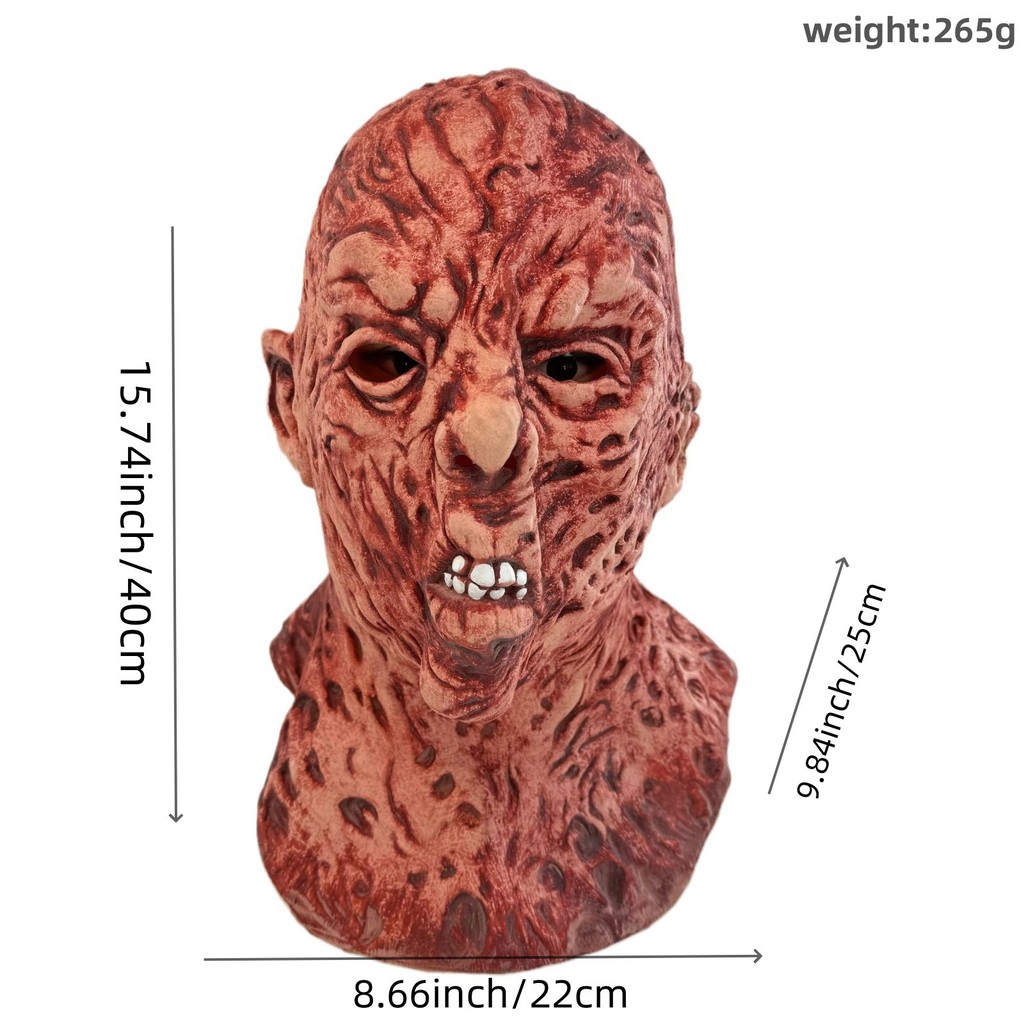 Halloween Freddy Mask Latex Headgear Freddy vs Jason Killer Merchandise Movie Horror Mask