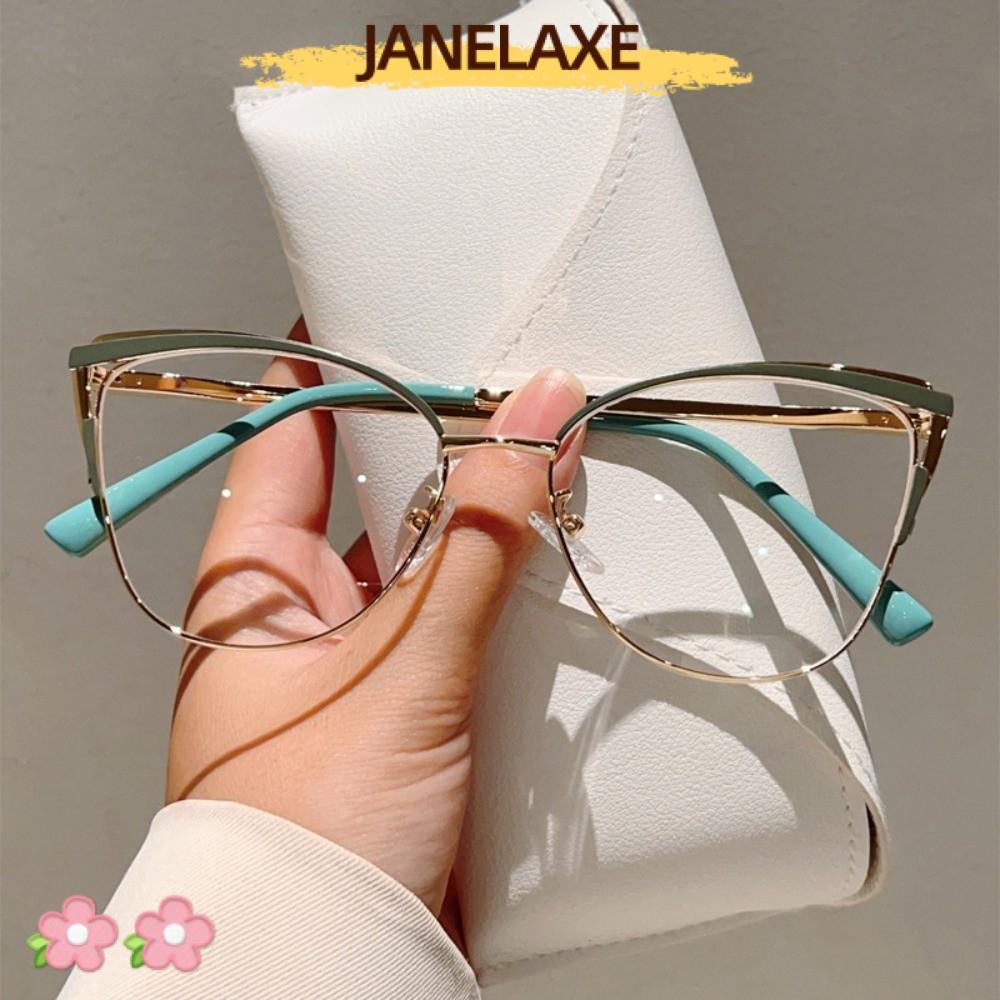 JANELAXE932JN แว่นตาสแควร์,โลหะ Ultralight Anti-Blue Light แว่นตา,แบบพกพา Blue Blocking Eye Protection แว่นตาสํานักงาน