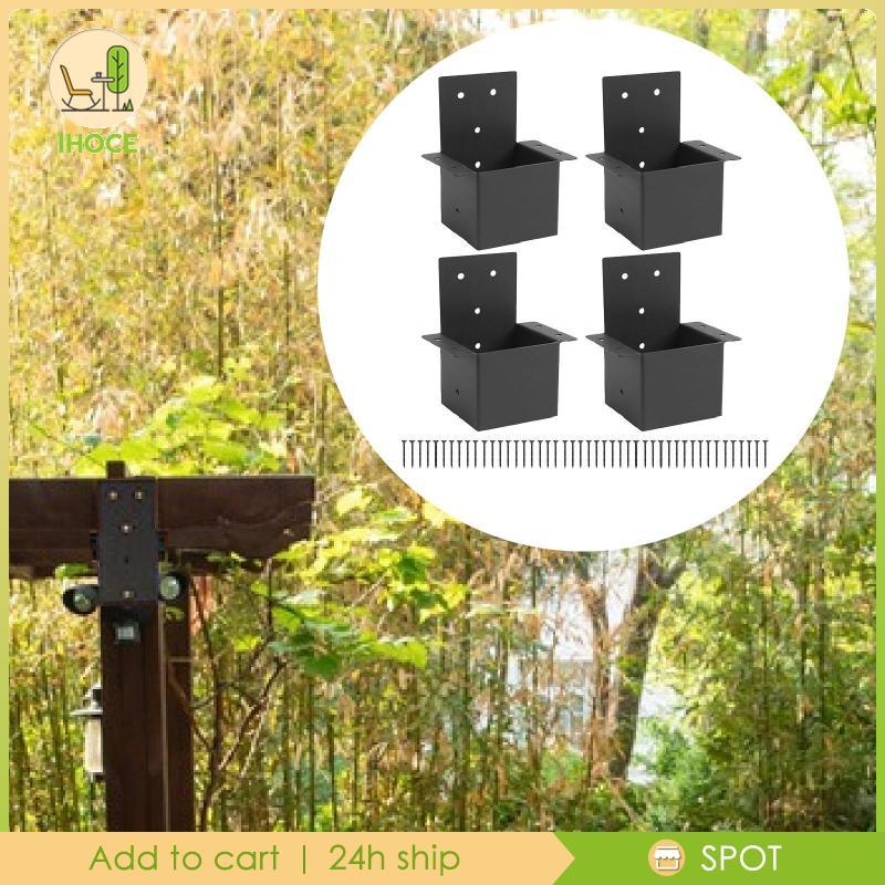 [Ihoce] 4x Pergola - High Stability Hardware Pavilion Kit 4"x4" (จริง 3.6"x3.6") Post-Top Rafter Cla