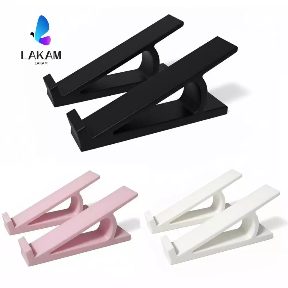 LAKAM ไรเซอร์แป้นพิมพ์คอมพิวเตอร์ 1 คู่, มุมคีย์บอร์ดแบบพกพาขาตั้งยกระดับ, อุปกรณ์พลาสติกที่วางจอภาพ