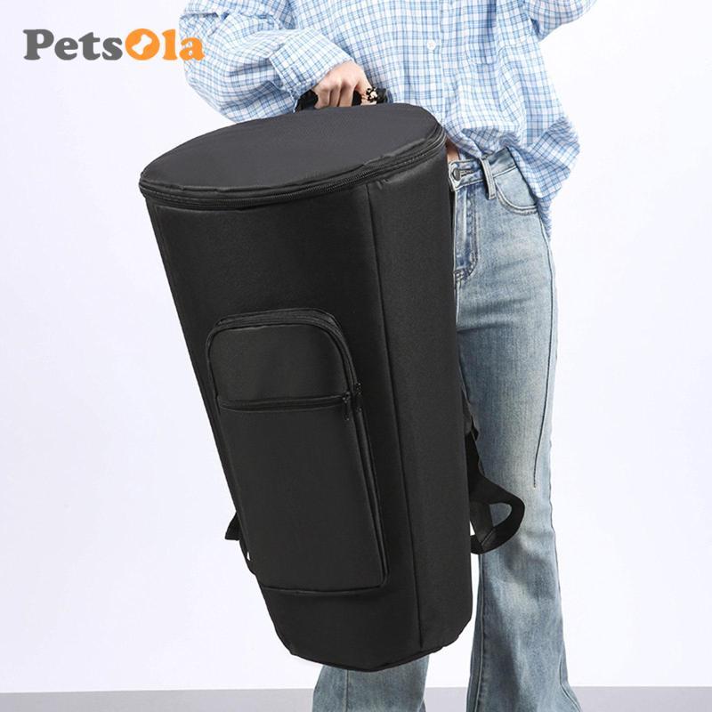 [Koolsoo2] Djembe Drum Bag สายสะพายไหล่ปรับได้แข็งแรงป้องกันที่เชื่อถือได้สีดํา