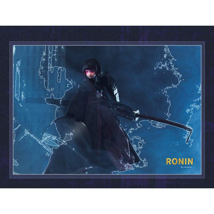[ระดับไฮเอนด์] สต็อกพร้อม figma Cyberpunk Ronin Original Painting neco Cloak Set