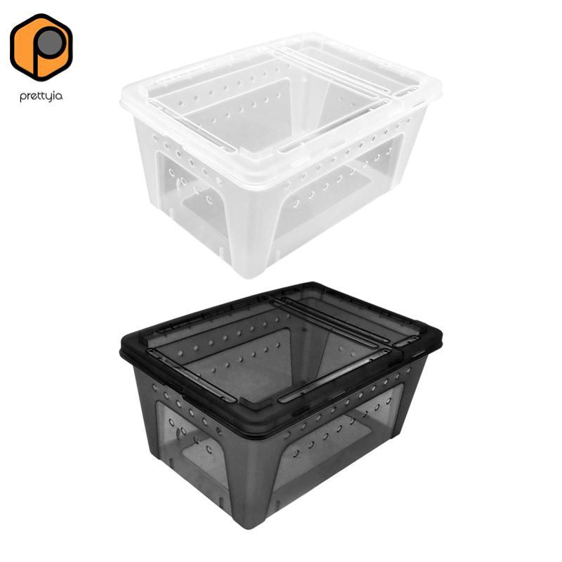 [สวย] Ground Dwelling Reptile Terrarium กรงสัตว์พลาสติก ถังระบายอากาศสําหรับสะเทินน้ําสะเทินบกและเต่