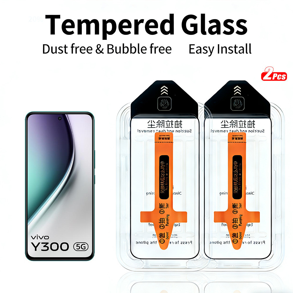 2 ชิ้น HD กระจกนิรภัยสําหรับ Vivo Y04 / Y300 / Y300 GT / Y200T / Y200 GT / Y300GT / Y200GT ป้องกันหน