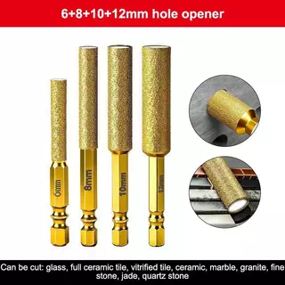 [MT] 1/2/3/4 ชิ้น Diamond Core Bits ด้ายเจาะแห้งหกเหลี่ยม Shank Core Hole Saw สําหรับกระเบื้องเซรามิกหินแกรนิตหินอ่อนบดหัว