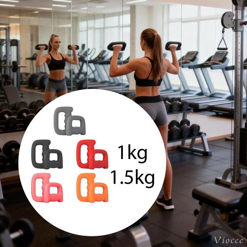 [Viocee] 2x Dumbbells อุปกรณ์น้ําหนักมือ Ergonomic Dumbbells ชุดสําหรับพิลาทิส Squats Curl Arm หน้าอ