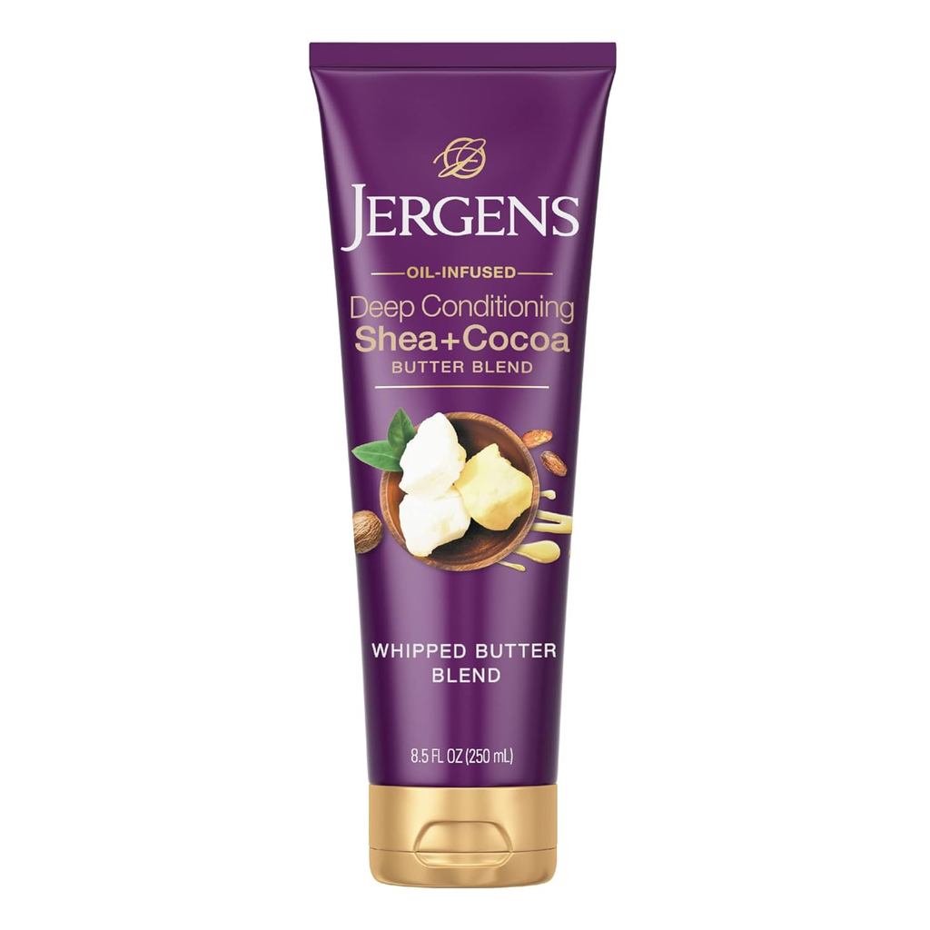 Jergens Shea and Cocoa Whipped Body Butter Lotion, Tone Enriching Hand And Body Lotion สําหรับผิวแห้