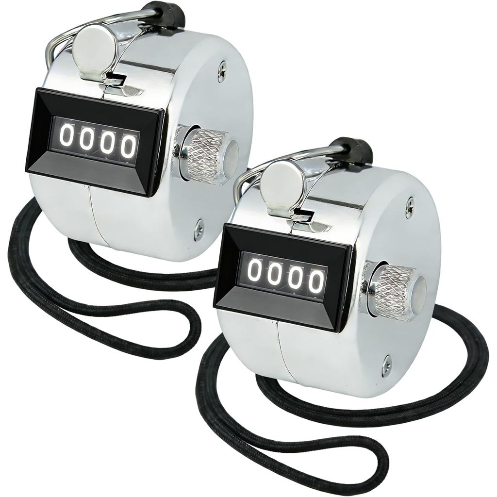 Amble Tally Clicker Counter, Metal Case Mechanical Clicker Digital Handheld Tally Counter พร้อมเชือก