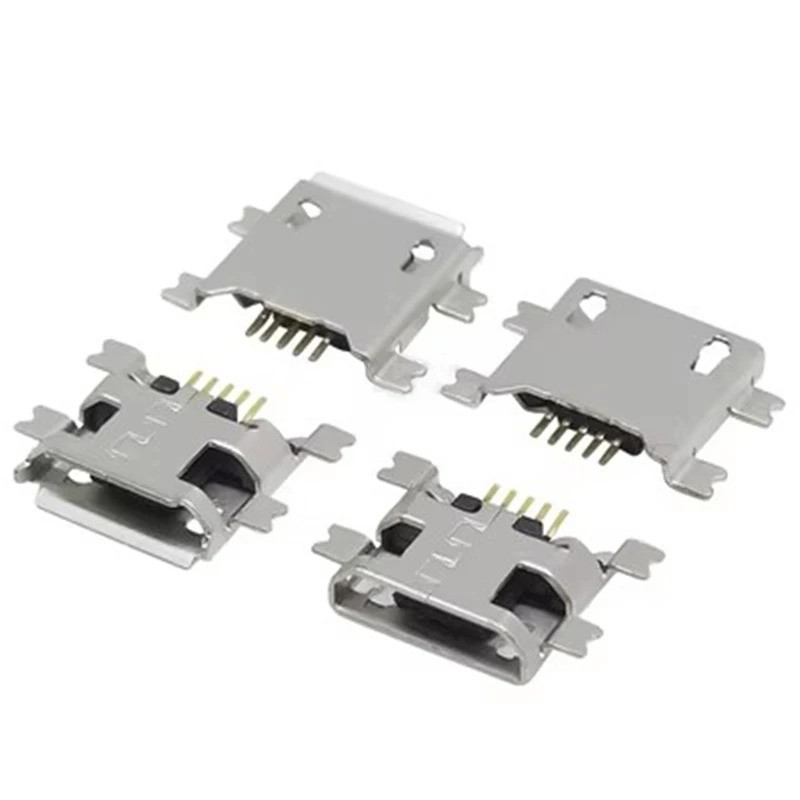 10 ชิ้น MICRO USB 5P 5PIN SMT หญิงซ็อกเก็ต 1.17 มม.ขอบแบน CURLED EDGE ปลั๊ก 4 พิน