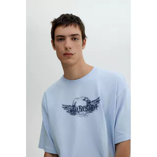 H&M(เอชแอนด์เอ็ม) เสื้อยืดพิมพ์ลายแบบหลวม Men Loose Fit Printed T-shirt 1034065_17