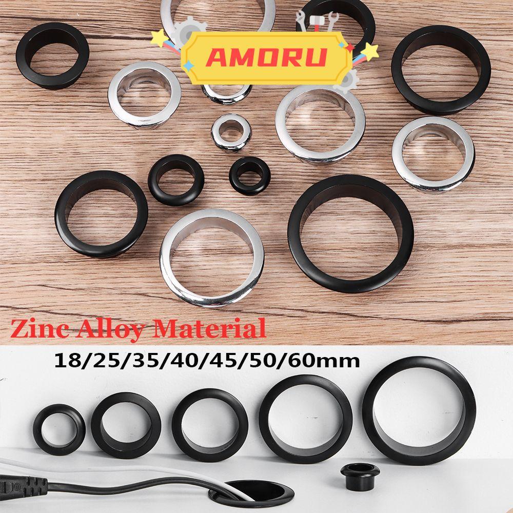AMOR12U7 ฝาครอบรูลวดโลหะผสมสังกะสีปฏิบัติสาย Clamp Buckle Line โต๊ะทํางานตารางสาย Fastener