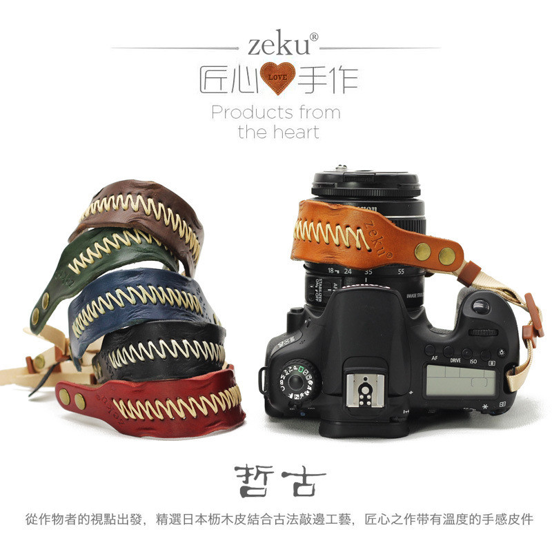 เหมาะสําหรับสายรัดข้อมือกล้อง SLR Micro สายหนังแท้เดี่ยว Canon R7 5D4 200D Sony A7M4 Nikon D810 Foji