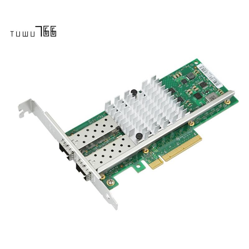 [tuwu766]X520-DA2 การ์ดเครือข่าย X520-DA2 10GbE การ์ดเครือข่ายพอร์ตคู่คู่ + พอร์ต PCI Express X8 ไฟเ