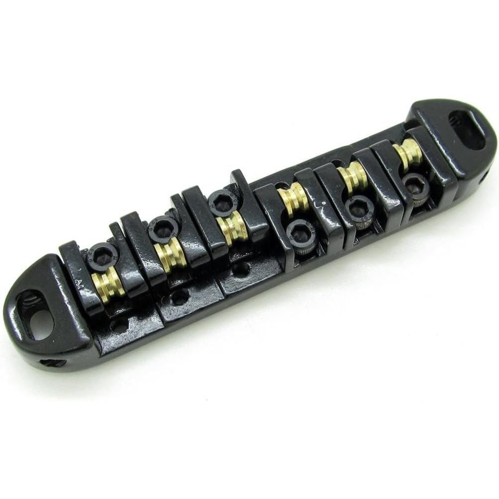 JD.Moon Roller Saddle Bridge ABR-1 Tune-o-matic Bridge Tailpiece Bridge สําหรับ Les Paul Guitar (สีด