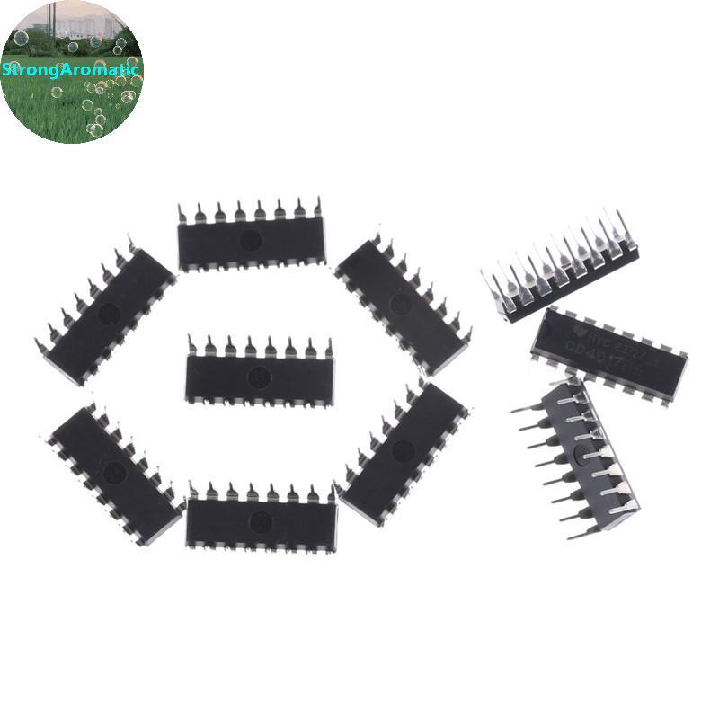 StrongAromatic 10PCS CD4017BE 4017 CD4017 Decade Counter Divider IC TH