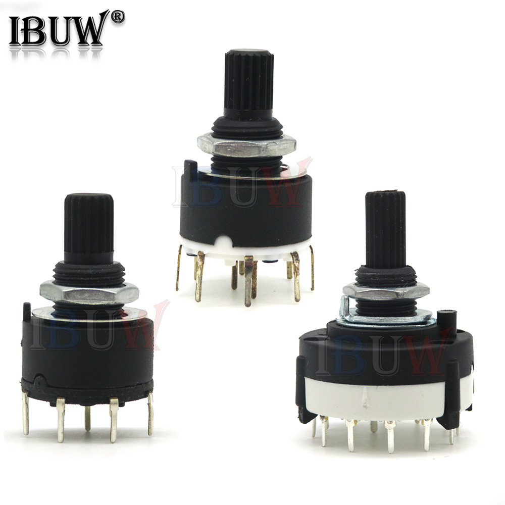 RS16 RS26 เลือก Band Rotary Channel Selector Switch Single Deck Rotary Switch Band Selector 1P12T 2P