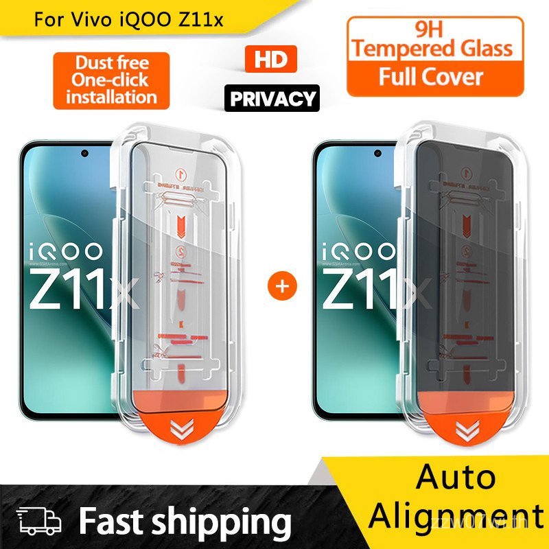 ติดตั้งง่าย HD ความเป็นส่วนตัว Anti Spy กระจกนิรภัยป้องกันหน้าจอสําหรับ iQOO Z11x Z11 Turbo Z11 Z10 
