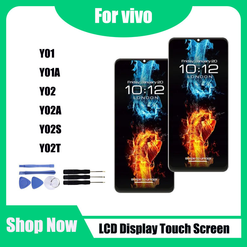 สําหรับ vivo Y01 Y01A Y02 Y02A Y02S Y02T จอแสดงผล LCD หน้าจอสัมผัสเปลี่ยน