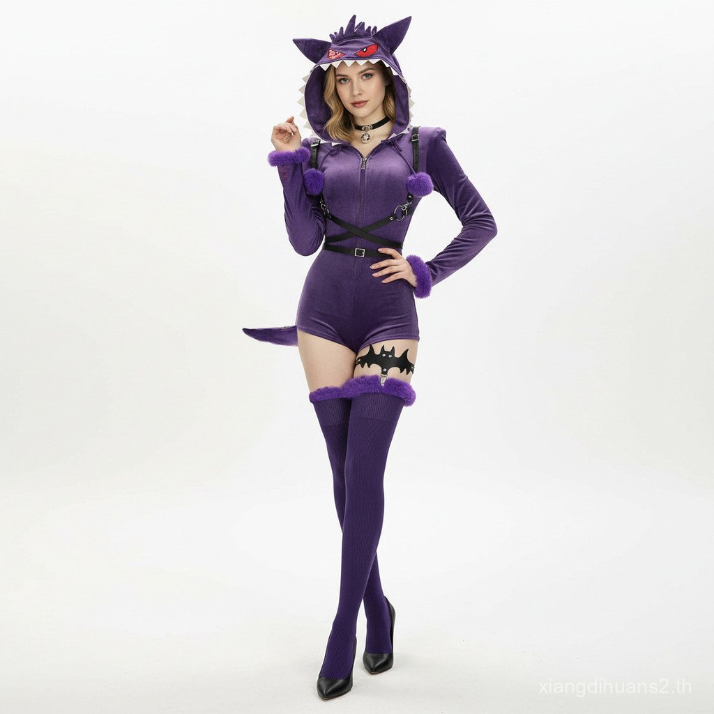 ชุดคอสเพลย์ Gengar Gijinka สำหรับผู้หญิง จากอนิเมะและเกมPokémon