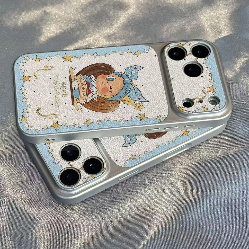 เคสโทรศัพท์ลายดาวนี้ใช้ได้กับ iPhone 13/11/12/17/14/15 Pro/16 Max/15 Plus ผลิตจากหนังแท้คุณภาพสูง กันกระแทกและทนทาน